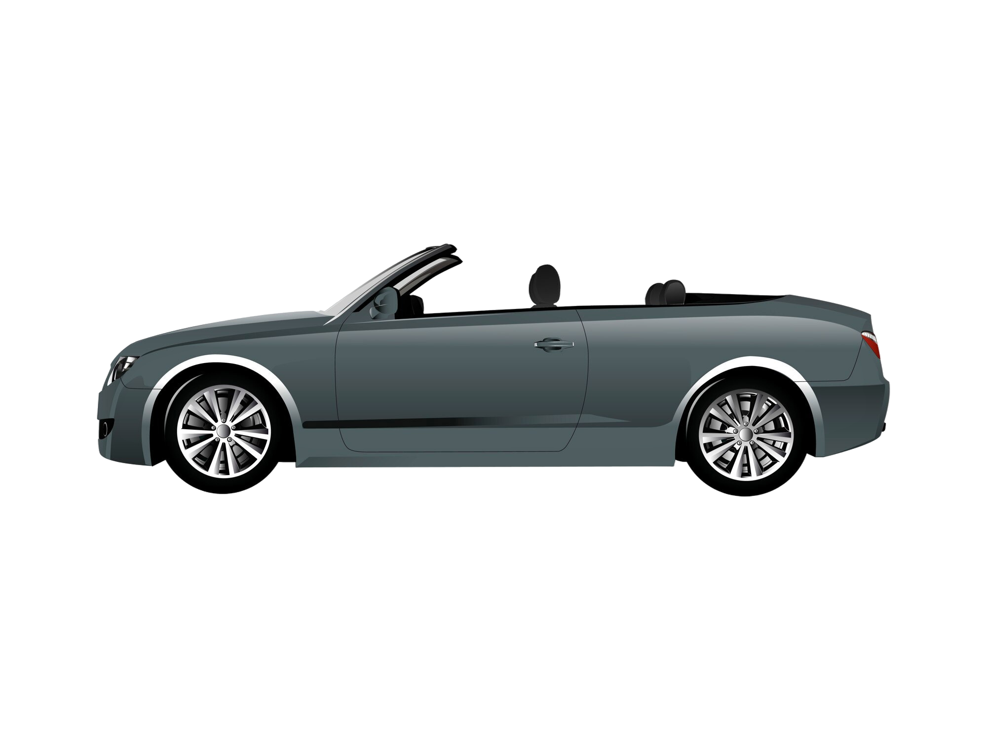 gray-convertible-car-isolated-white-vector